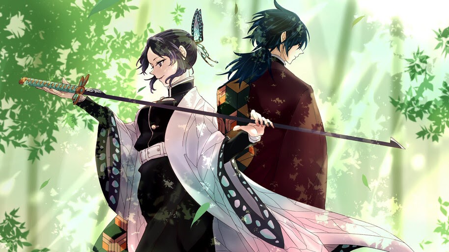 Shinobu Kocho Giyu Tomioka Kimetsu No Yaiba 4k 3747 Wallpaper | Images