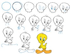draw tweety bird step easy drawing cartoon drawings beginners characters disney simple cool paint anime face beginner animation tutorial down
