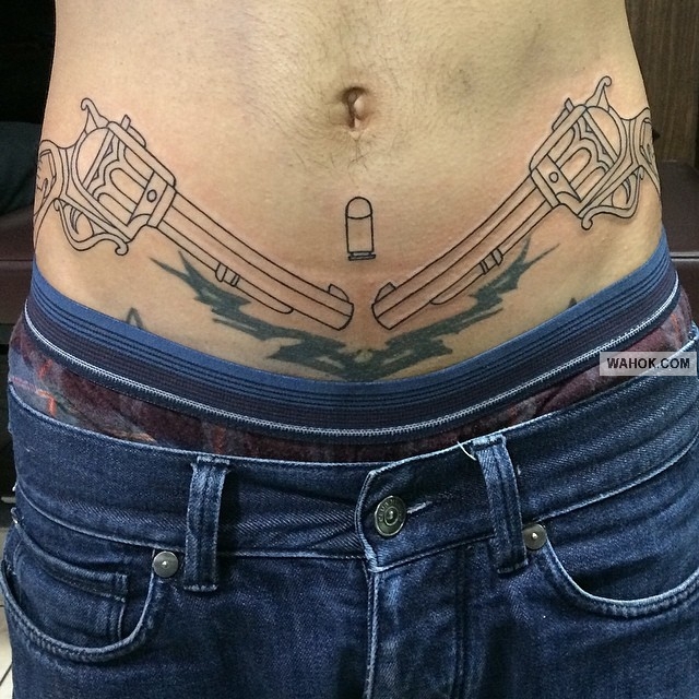 Gambar Tattoo 3D Tembak Terbaru Di Dada, Punggung, Paha, Leher, Betis, Paling Keren