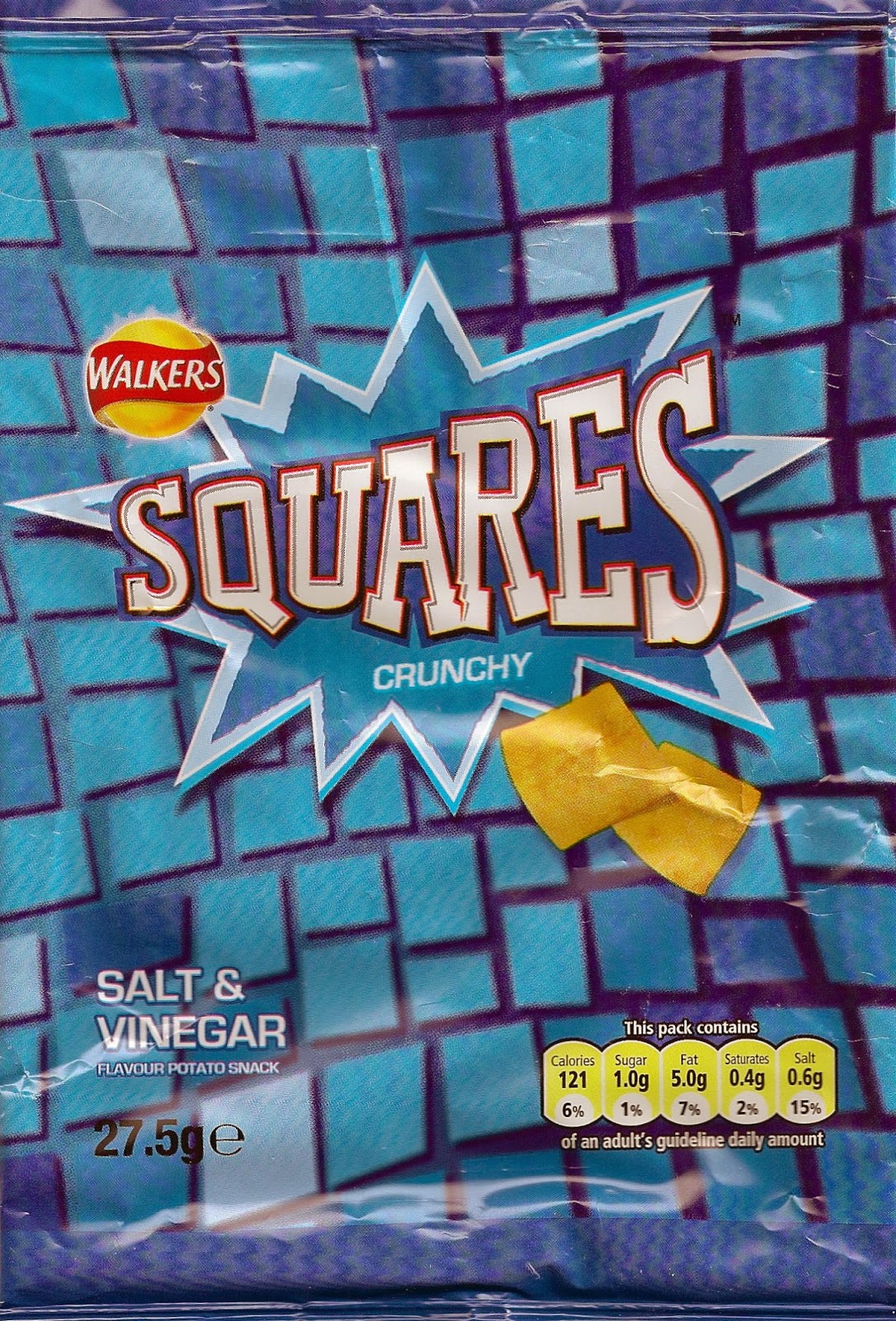 Cheeseburger Crisps & Other Stories Walkers Squares Salt & Vinegar