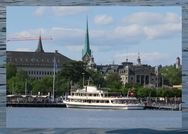 A Small Circuit of Zurich Lake - Boat and City