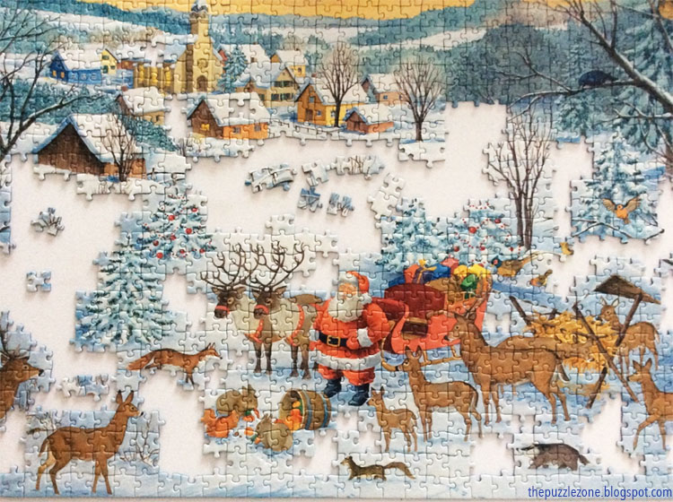 Ravensburger White Christmas 1000 piece Jigsaw Puzzle review and photos The Puzzle Zone