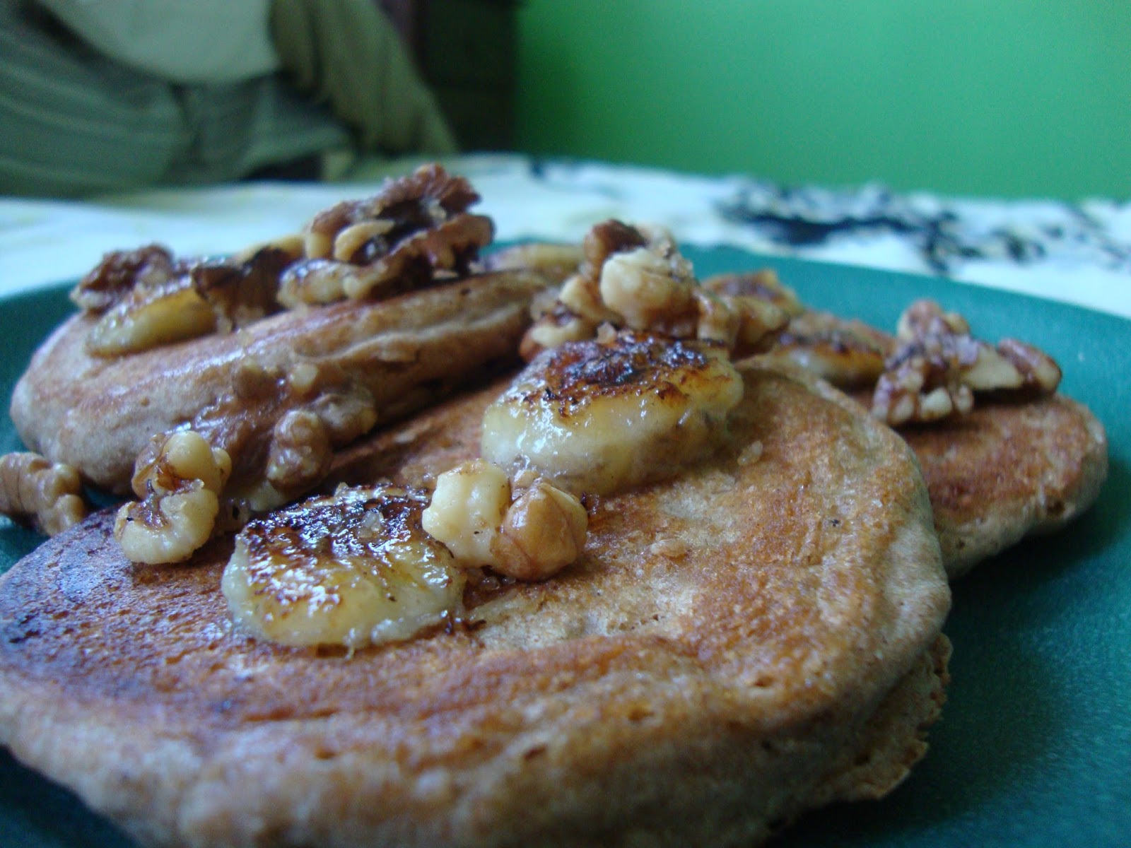 Basil Bakery Cinnamon Pancakes with Caramelized Bananas and Candied