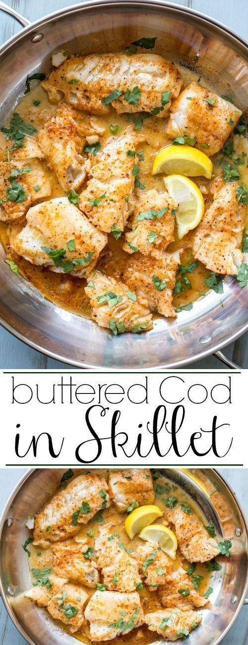 Buttered Cod In Skillet 