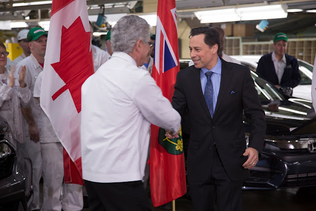 Minister Duguid shaking hands with Jerry Chenkin, President and CEO of H... Minister Duguid shaking hands with Jerry Chenkin, President and CEO of H...