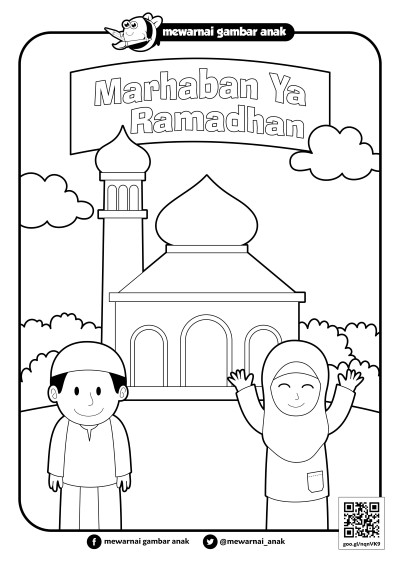 Mewarnai Gambar Anak: Mewarnai Gambar Marhaban Ya Ramadhan