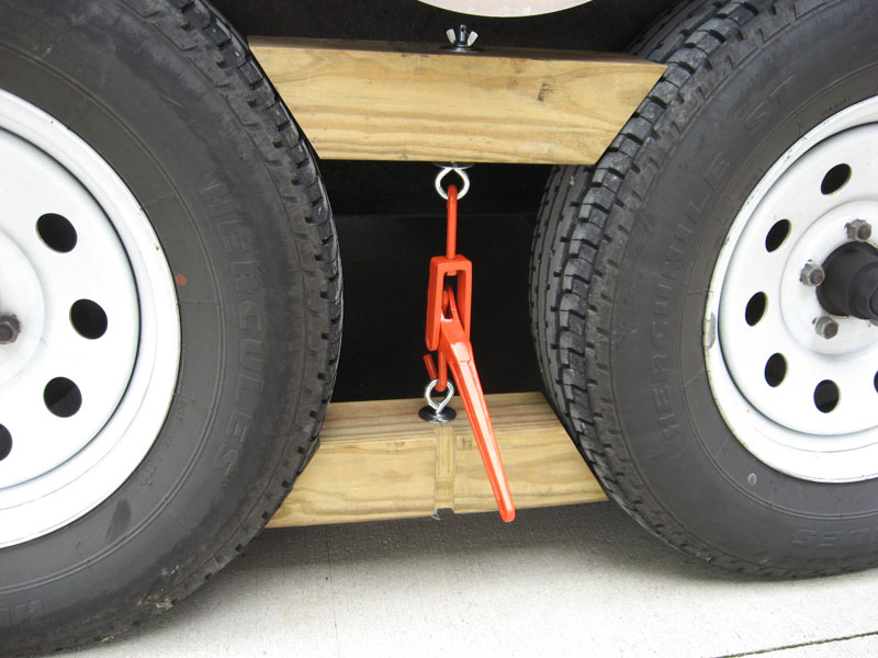 Just A Car Guy hand made parking brake for a dual axle trailer