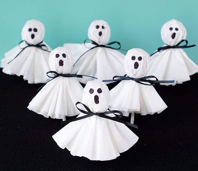 coffee filter ghost pops