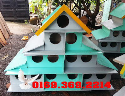mẫu chuồng bồ câu gỗ 26 lỗ ( 13 lỗ x 2 mặt = 26 lỗ )