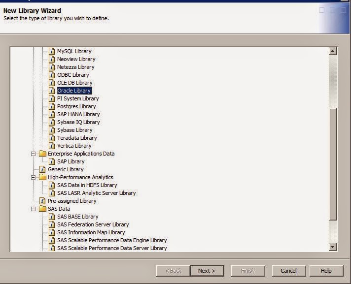 How to create library for Oracle in SAS?