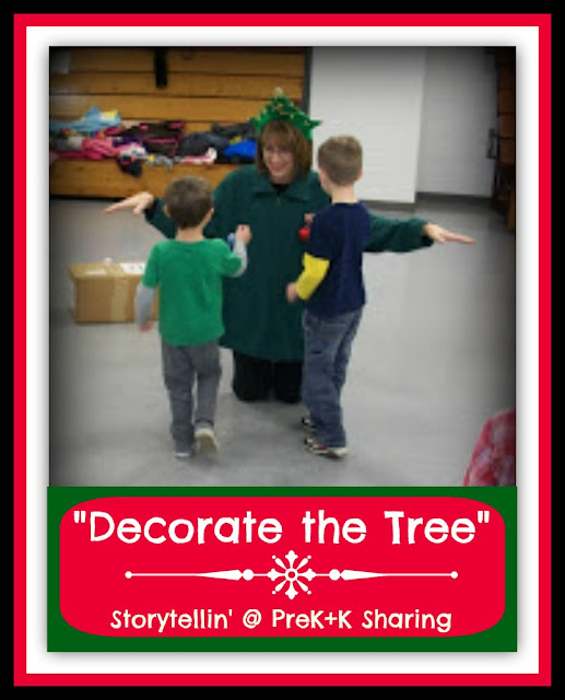 photo of: Decorate the Tree Activity Relay in Preschool Holiday Party: Storytellin' at PreK+K Sharing 