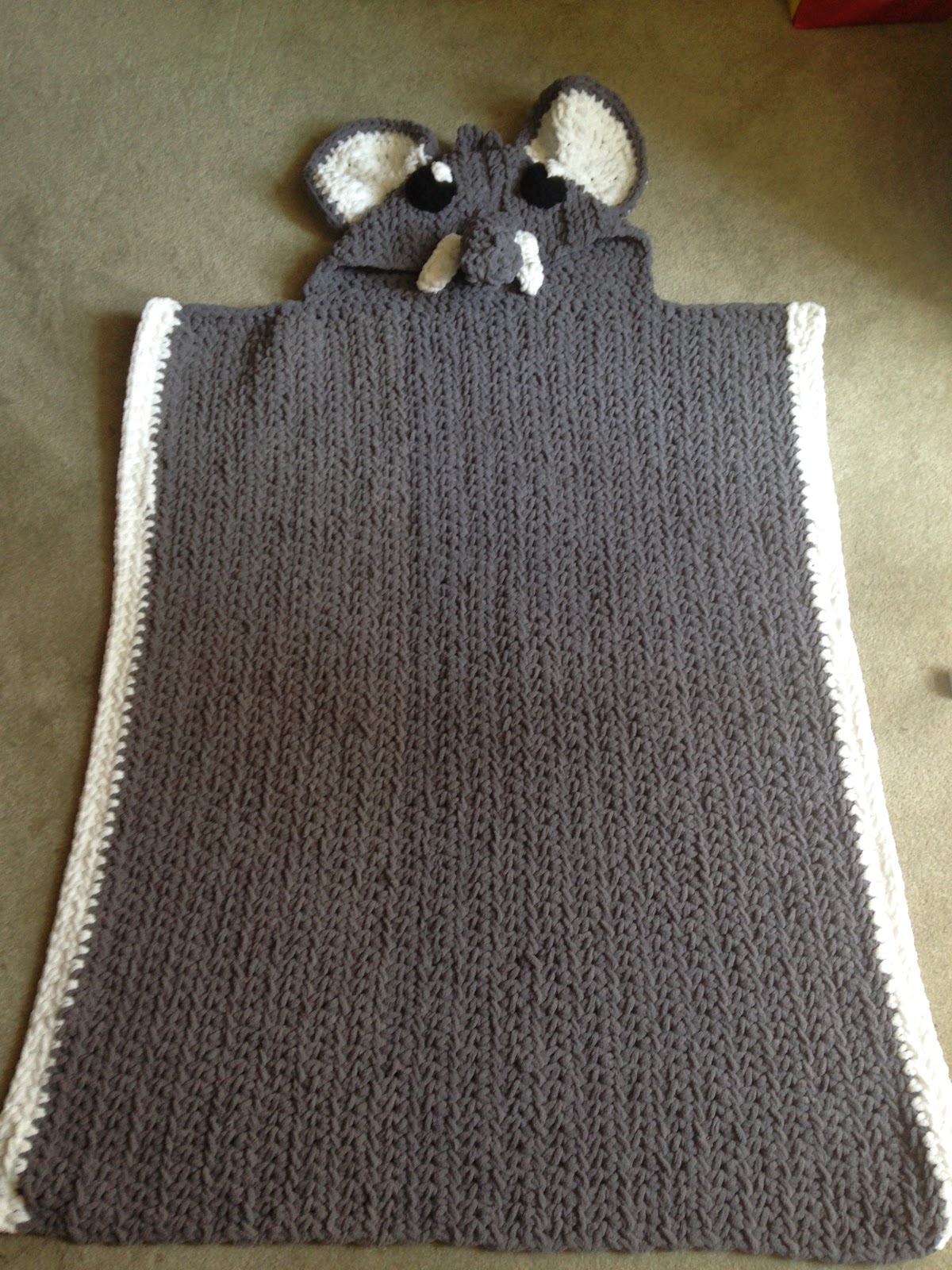 The Perfect Stitch... Hoodie Elephant Blanket