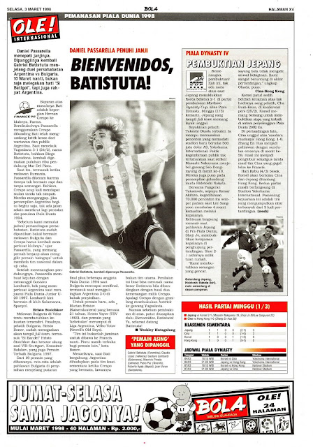 WORLD CUP 1998 ARGENTINA BIENVENIDOS, BATISTUTA
