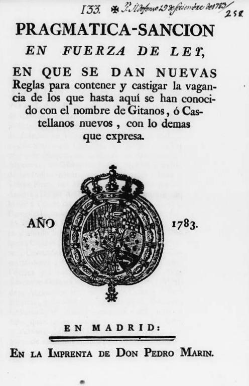 Demos; pasión por la historia La pragmática sanción de 1783 y el