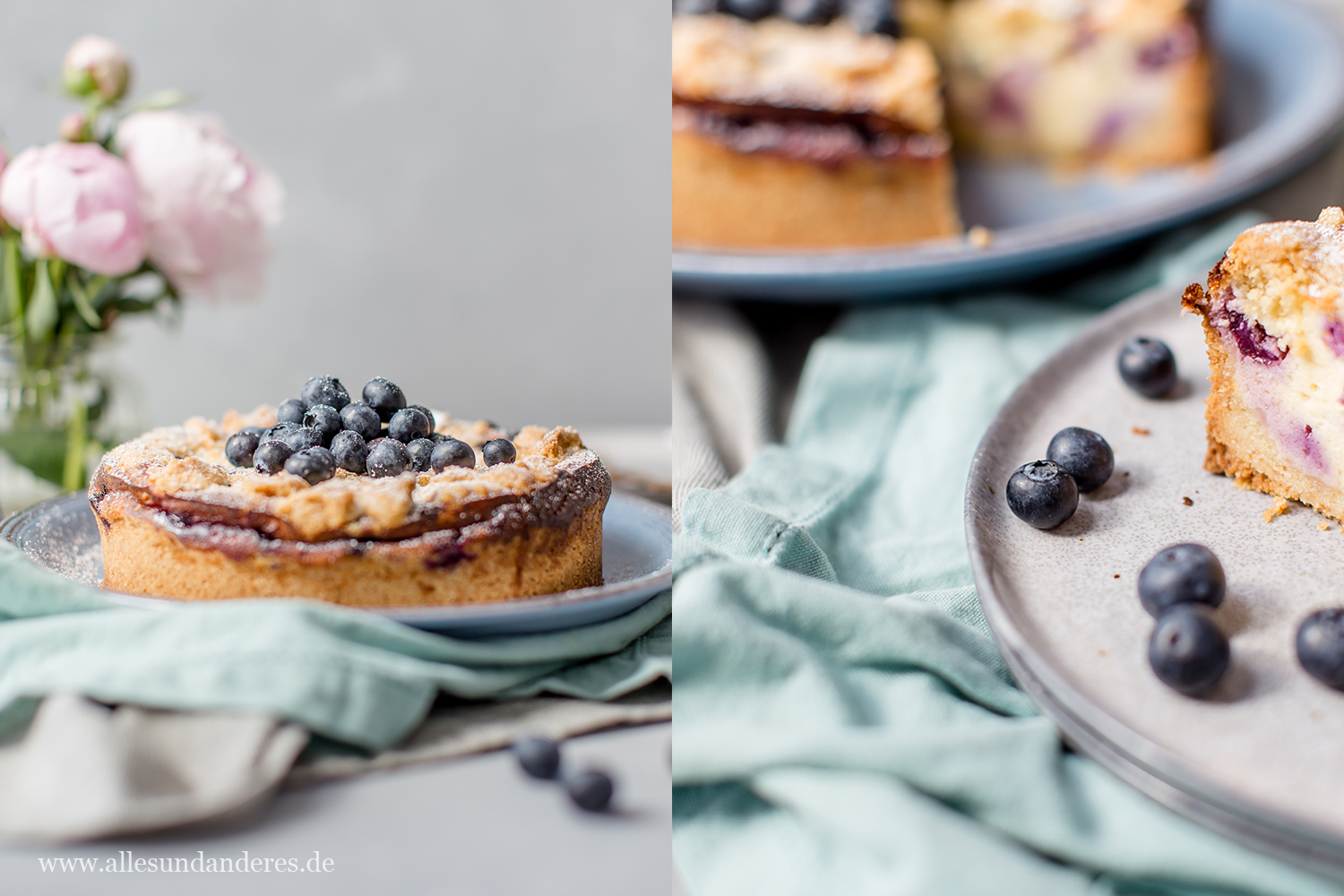 Zeit für den Sonntagskuchen: Einfacher Käsekuchen mit Blaubeeren und ... Zeit für den Sonntagskuchen: Einfacher Käsekuchen mit Blaubeeren und ...