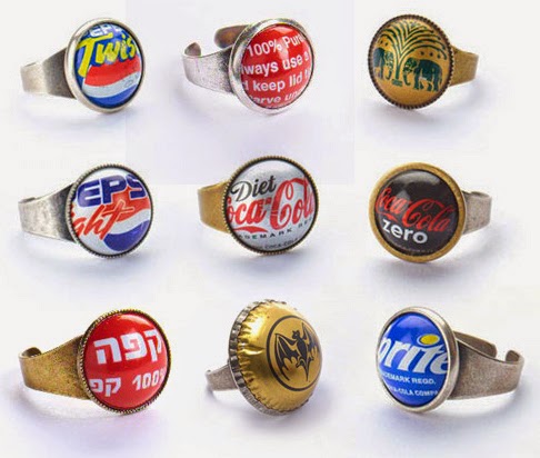 recycled craft, bottle cap jewelry