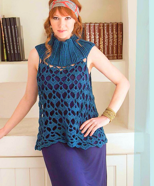 lace halter top sleeveless crochet pattern