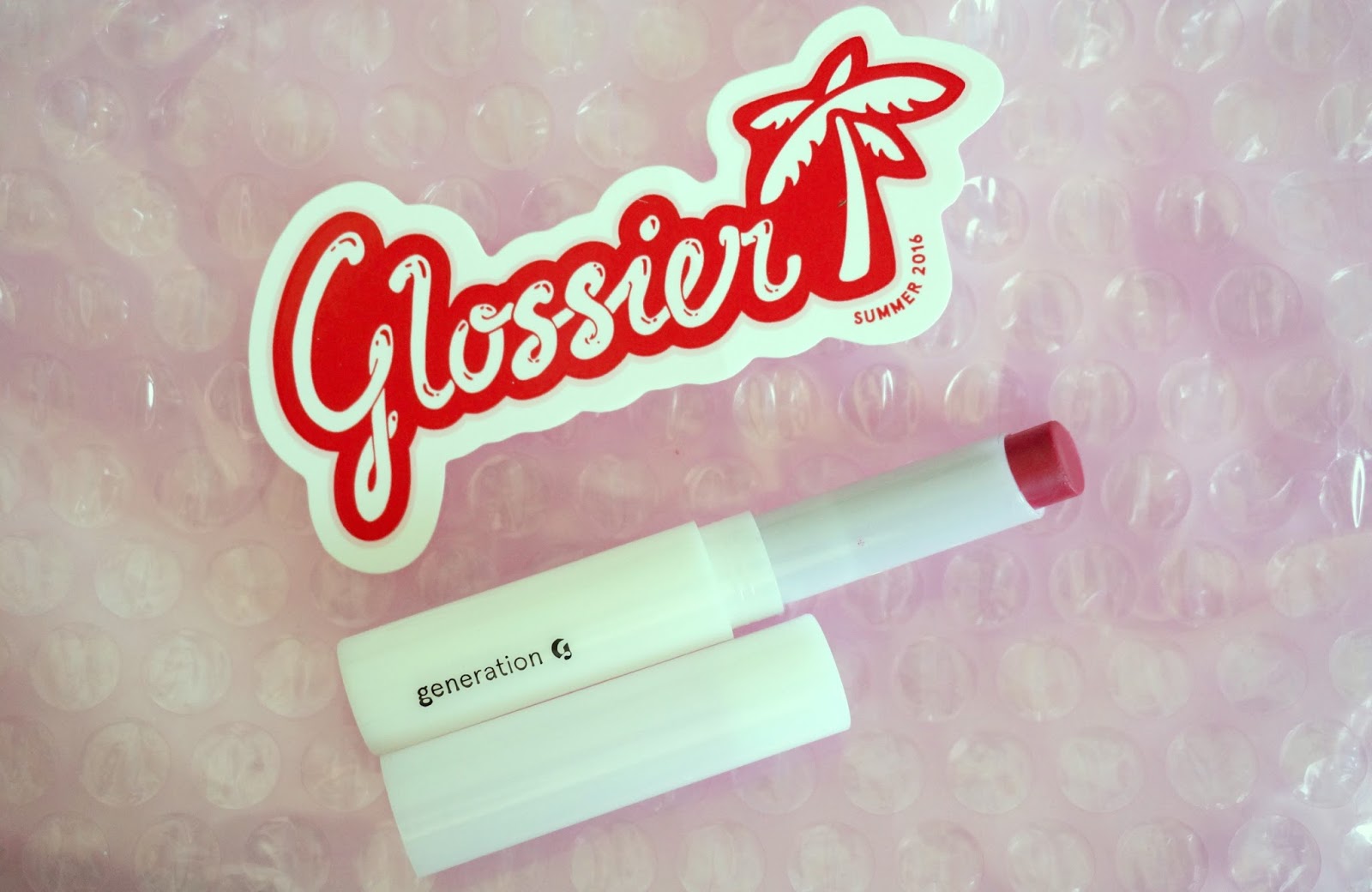 Glossier Generation G Matte Lipstick "Crush" Review + Swatch The