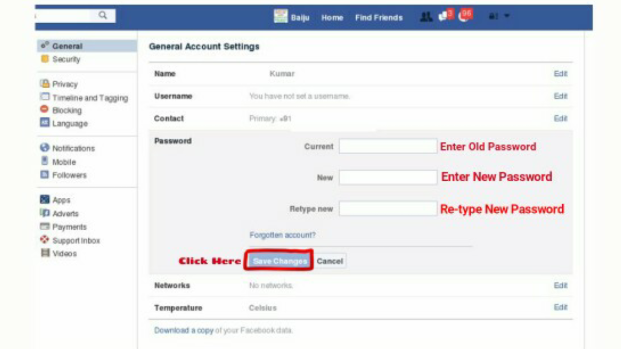 How To Change Password of Facebook Account. Tech World Smart