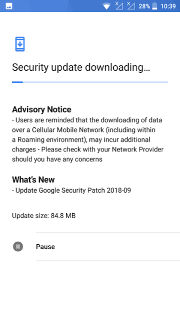 Nokia 3 September 2018 Android Security Update