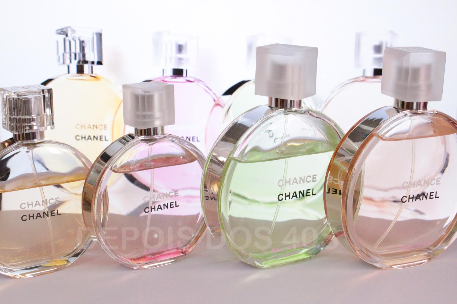 Depois dos 40's PERFUME CHANEL CHANCE EDT, TENDRE, EAU VIVE,EAU FRAICHE