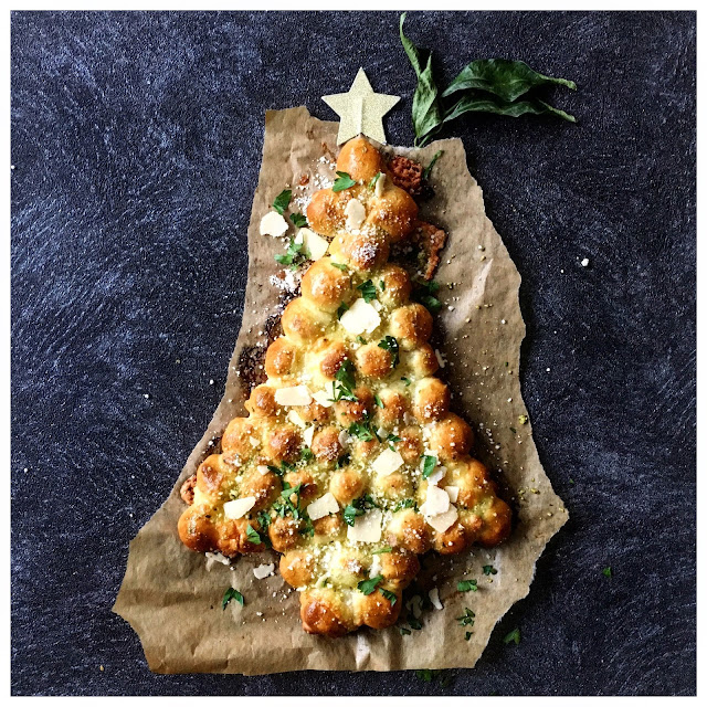 Sapin cheese balls mozzarella et pesto {Noël} 