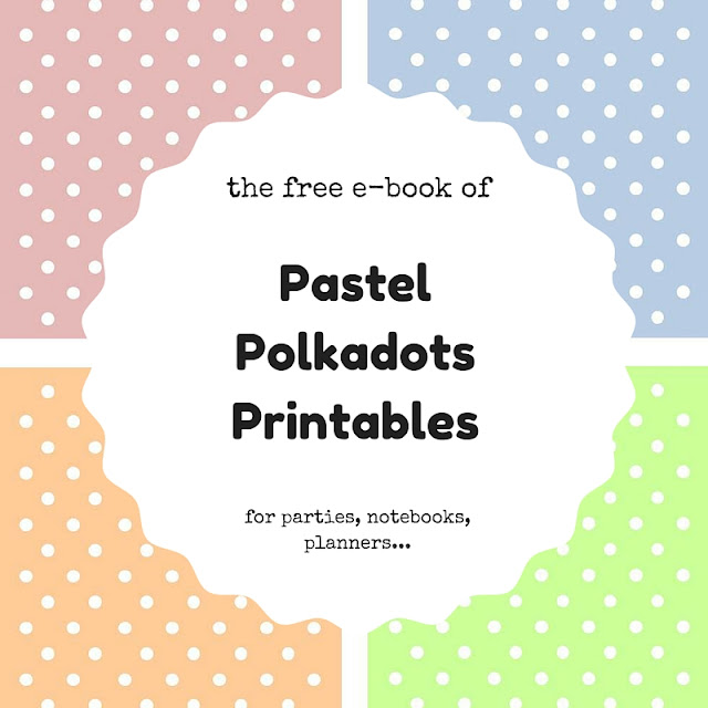 The free e-book of pastel polkadots printables