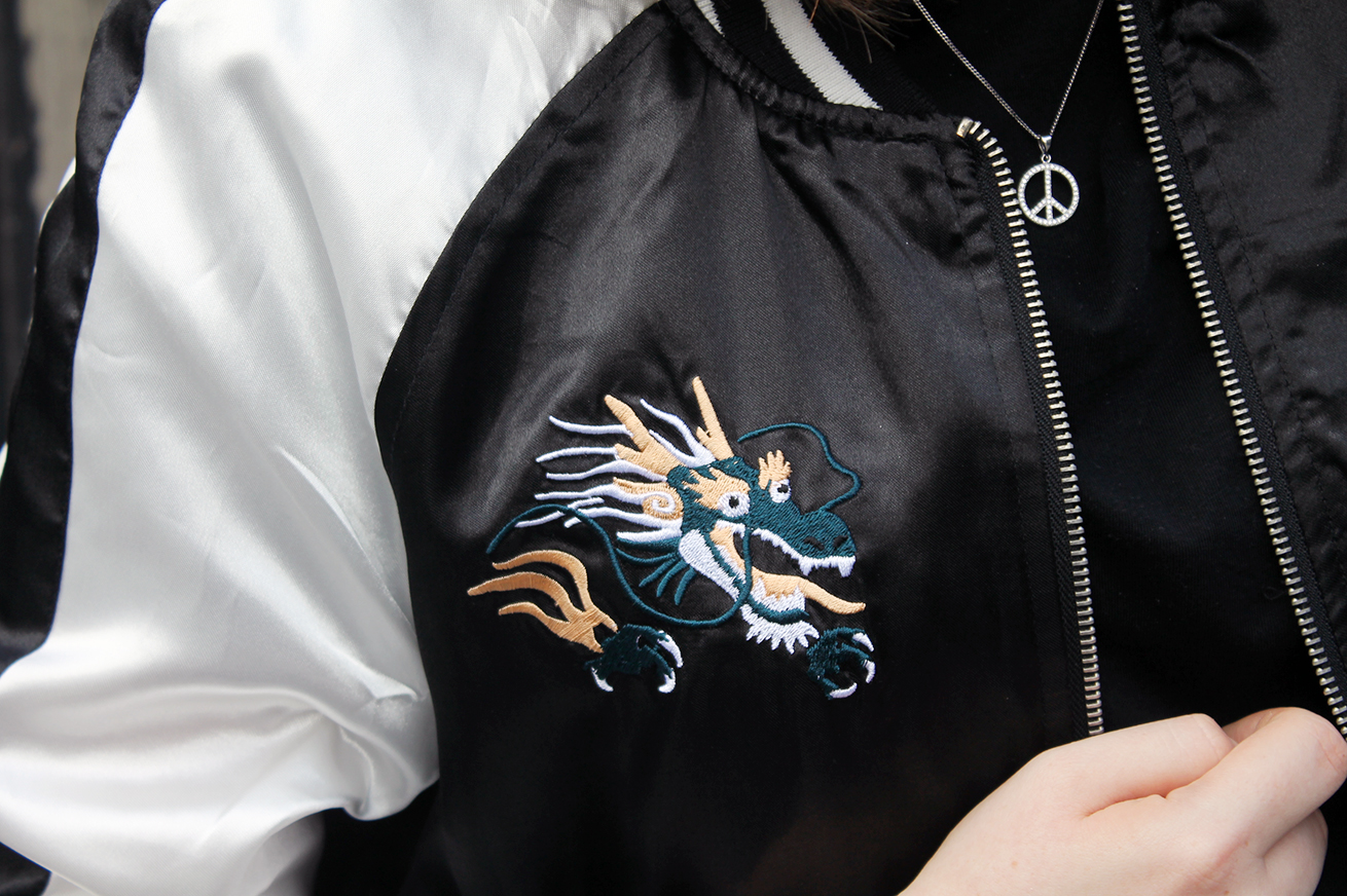 embroidered souvenir jacket from Japan