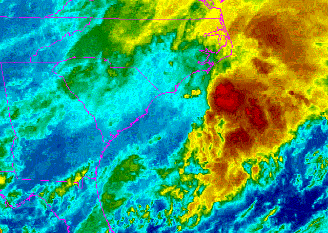 Potential Tropical Cyclone Ten NOAA Satellite