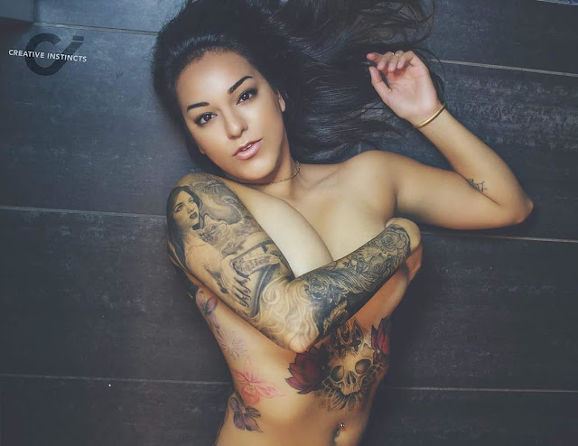 Tattooed model Stephanie Marazzo