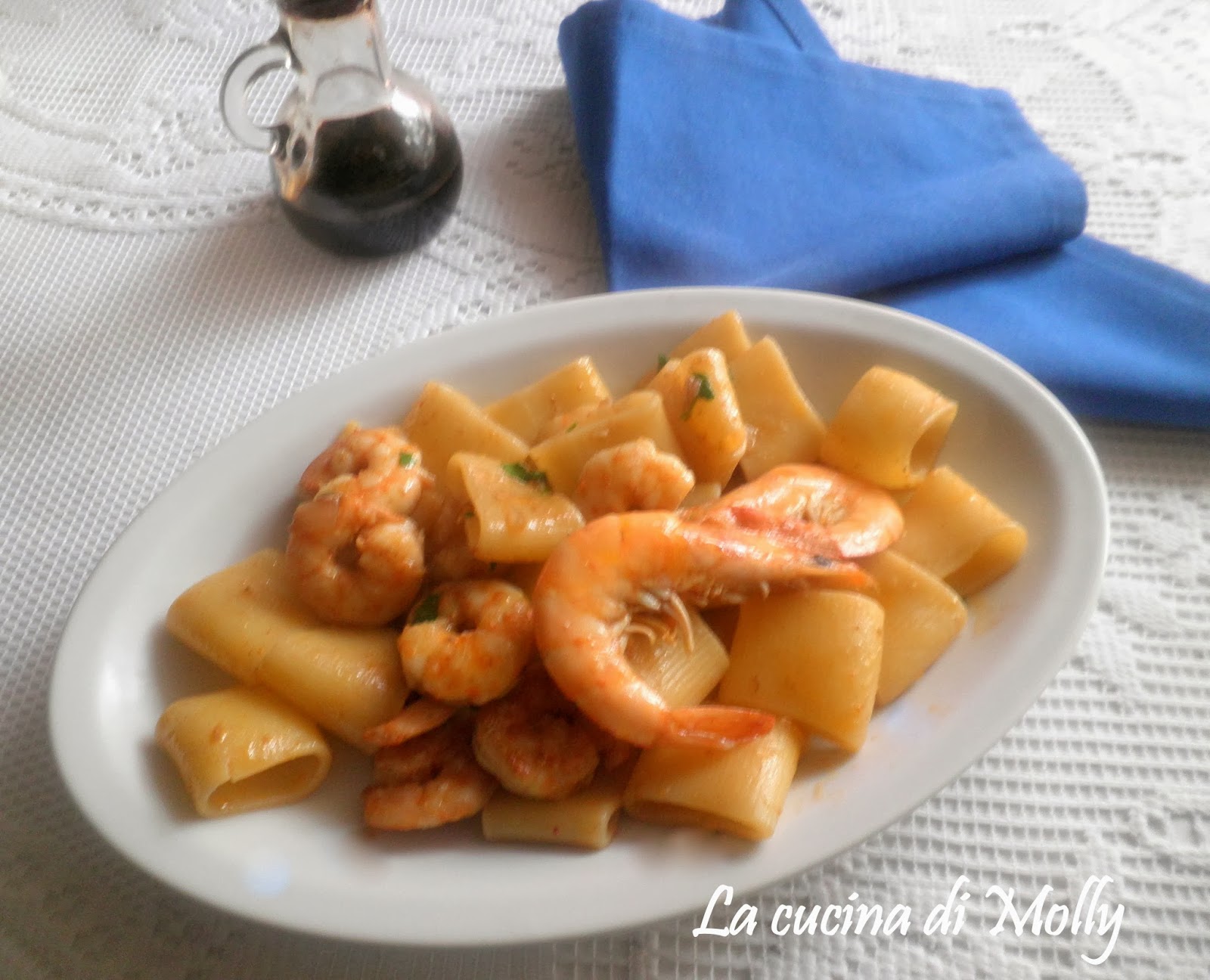 La cucina di Molly: MEZZE MANICHE CON GAMBERETTI E CURRY