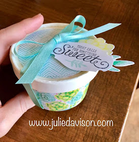 Stampin' Up! Painted Seasons Sweet Cup + FREE Template PDF Download ~ 2019 Sale-a-Bration ~ www.juliedavison.com