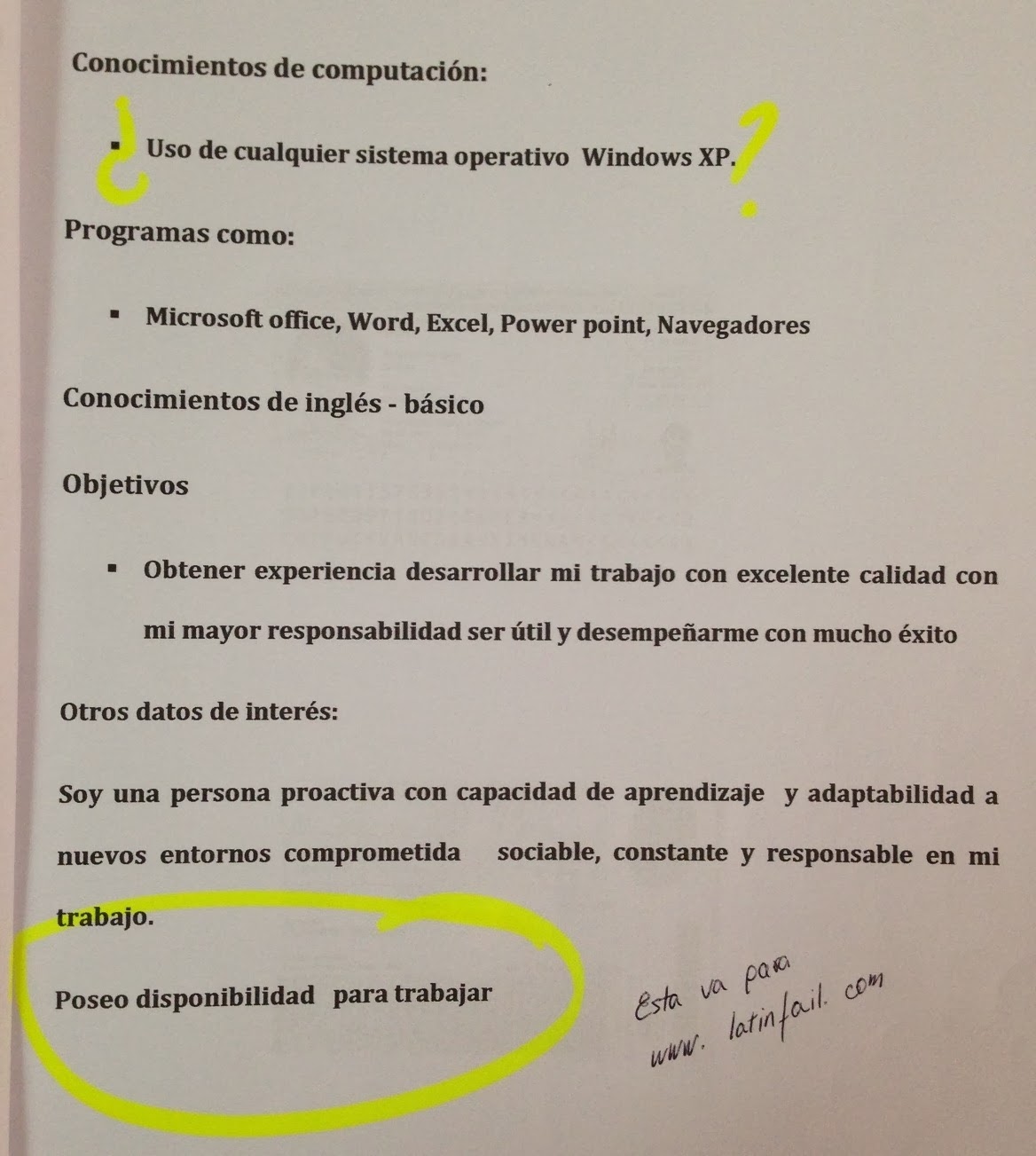 Frases curriculum vitae picture