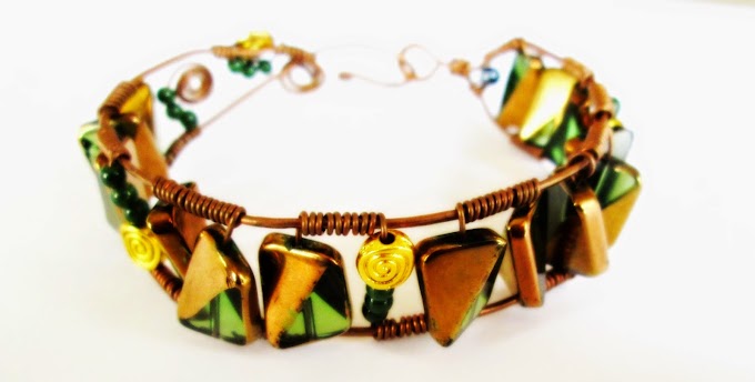 Green And Gold Wire-work Cuff..