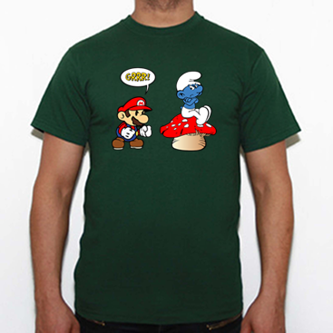 Camiseta Mario vs Pitufo tuEstilo.net