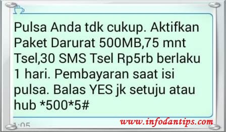 Pengalaman Ditawari Paket Darurat Telkomsel 5111