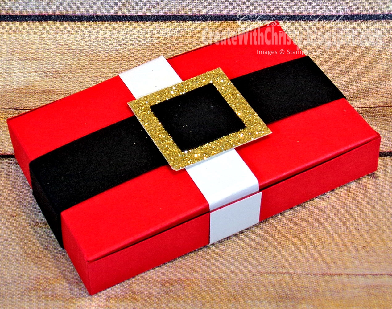 Create With Christy Projects of Christmas Santa Gift Card Box