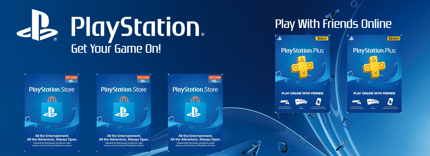 PLAYSTATION NETWORK GIFT CARDS