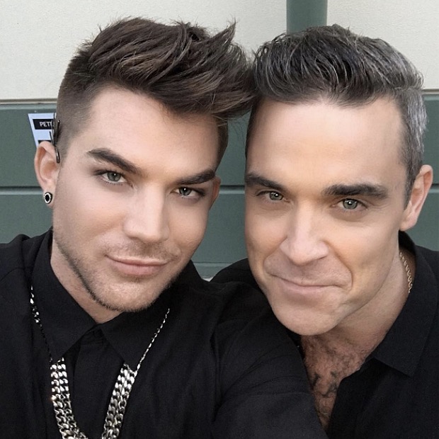 Idolator Adam Lambert And Robbie Williams Finally Meet Adam Lambert News