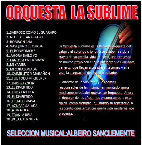 LA ESQUINA HABANERA: Orquesta Sublime