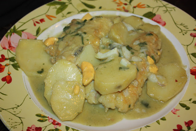 merluza en salsa verde a mi manera y postre especial 
