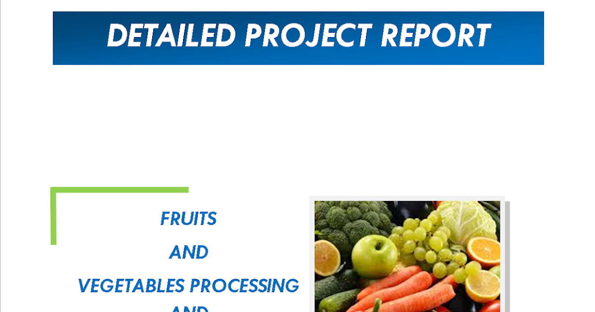 Fruits and Vegetables Processing and Dehydration Project Report Space