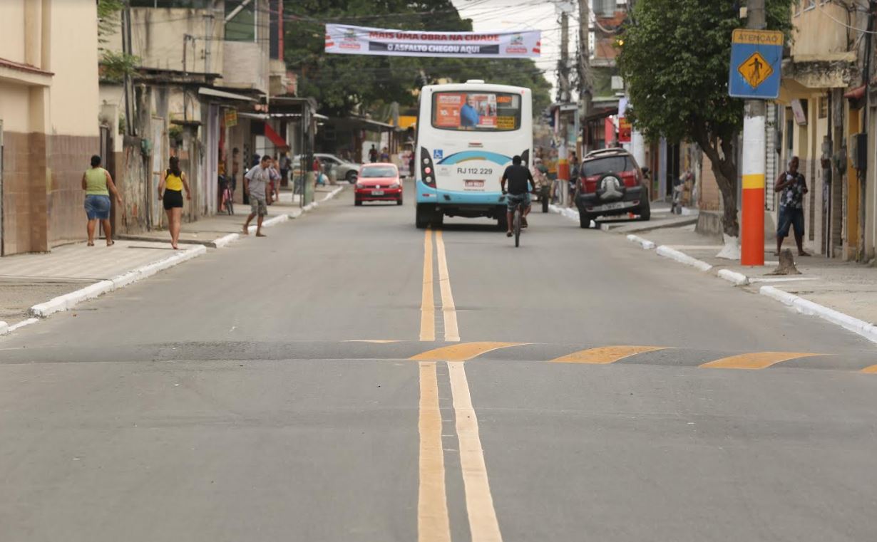 Estrada São Francisco ganha asfalto novo Notícias de Belford Roxo