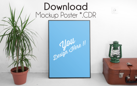 Download Gratis Poster Mockup File CDR
