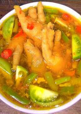 Resep Asem Asem Ceker Dan Kepala Ayam Buncis Pedas Tulisan Resep