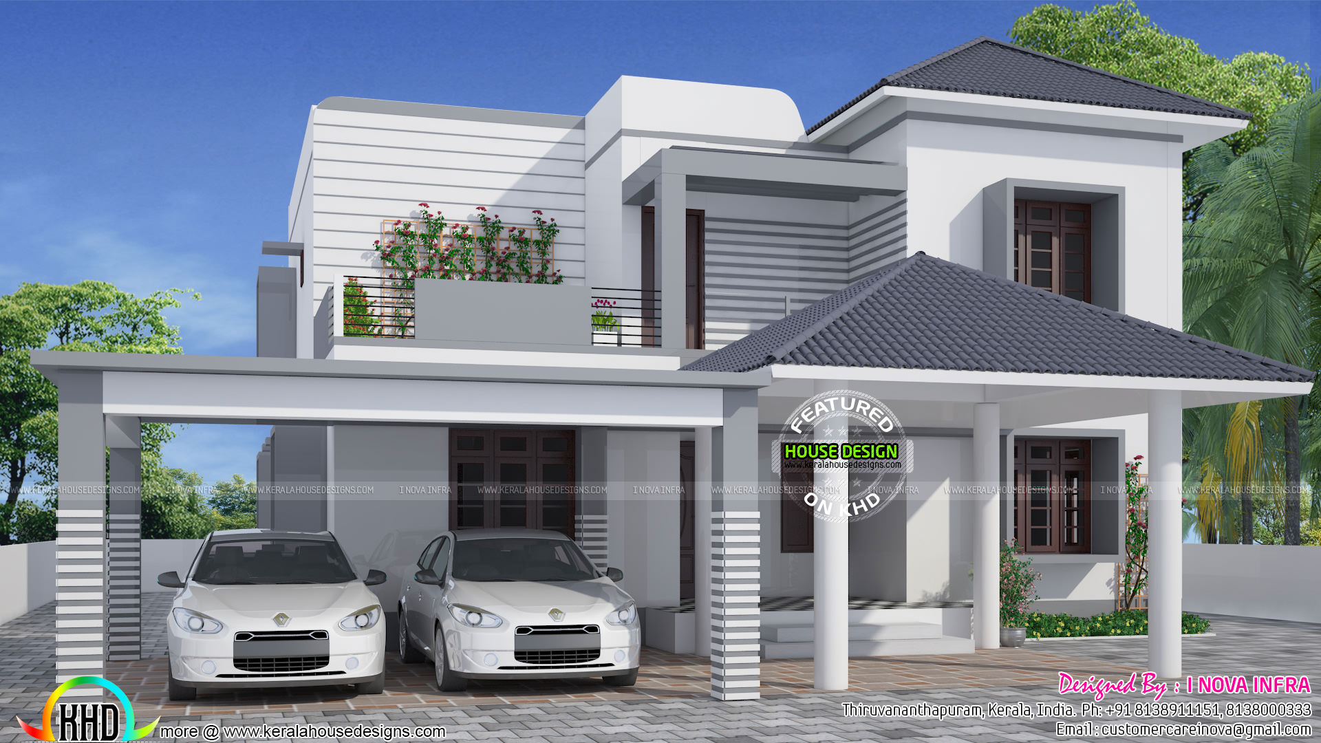 Simple and elegant modern house Kerala Home Design and Floor Plans