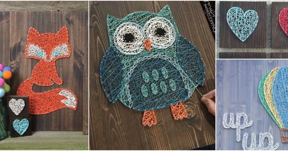 Aprende cómo hacer cuadros decorativos con hilos y clavos ~ Mimundomanual