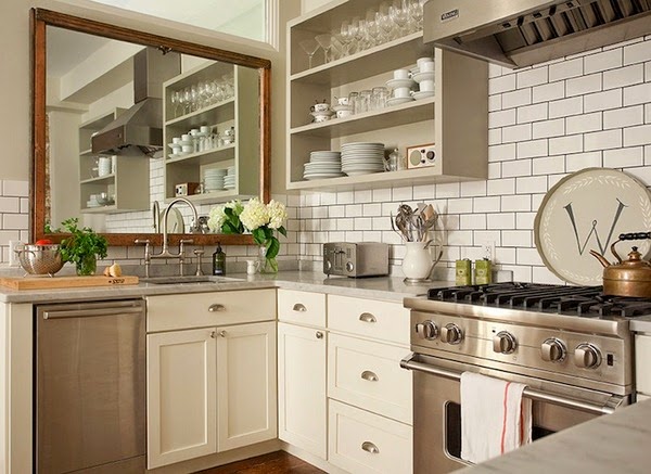How to place the shelves in the kitchen