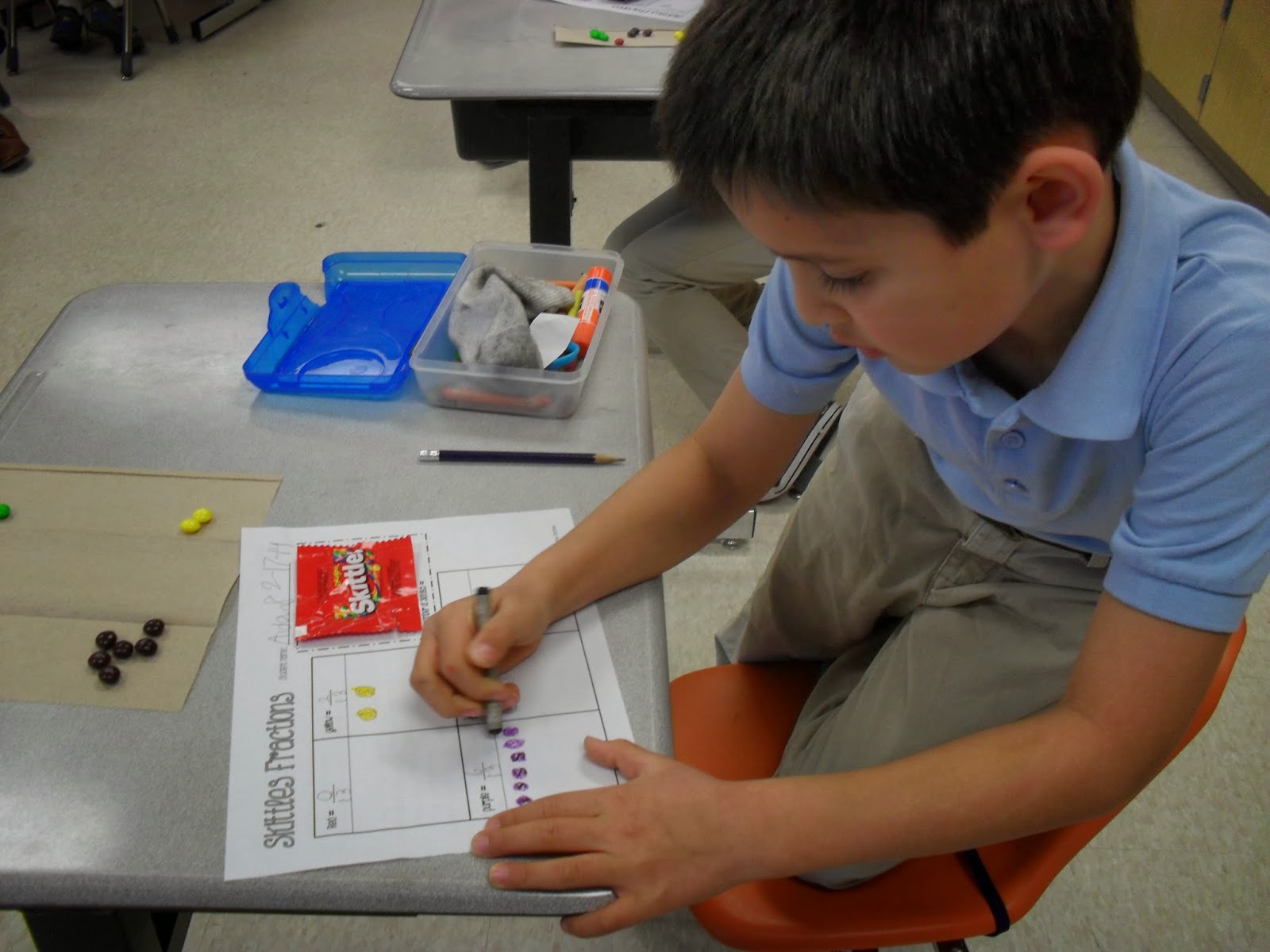 Free Printable Skittles Fraction Worksheet