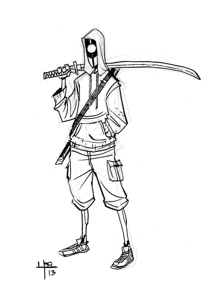 Рисунок ниндзя легкий